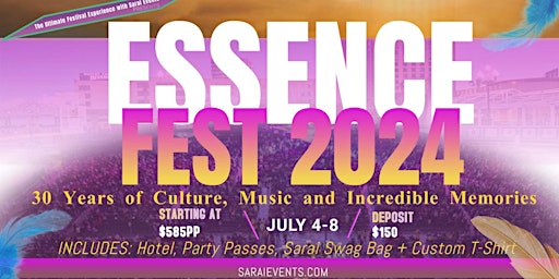 Primaire afbeelding van ESSENCE Festival 2024 (Travel Packages and Party Passes AVAILABLE!)