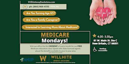 Imagem principal do evento Medicare Mondays @ Willhite Benefit Solutions