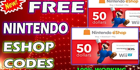~[Free Giveaway 2024] Free Nintendo Eshop Gift Card Codes