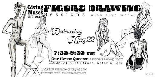 Imagem principal do evento Living Muses Figure Drawing- Astoria