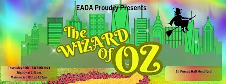 Immagine principale di Wizard of Oz Saturday 18th of May @ 7.00pm 