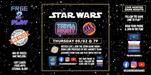 Hauptbild für STAR WARS Theme Trivia | Dave & Buster's - Louisville KY - THUR 05/02 @ 7p