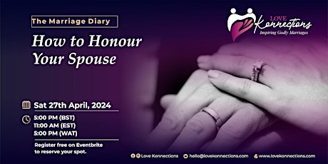 The Marriage Diary: How to Honour Your Spouse