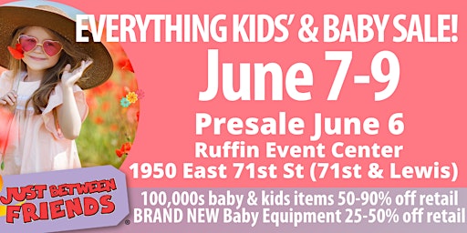 JBF SOUTH TULSA MEGA SALE• June 7-9 (PRESALE June 6) primary image