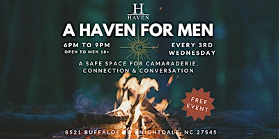 Primaire afbeelding van Wednesday Workshop: A Haven for Men (FREE) 18+