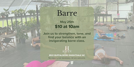 Weekly Wellness Class: Barre