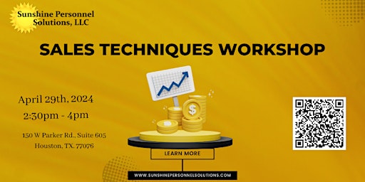 Immagine principale di Sales Techniques Workshop 