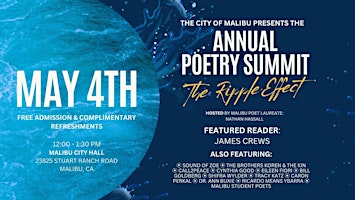Primaire afbeelding van Malibu's Annual Poetry Summit: The Ripple Effect