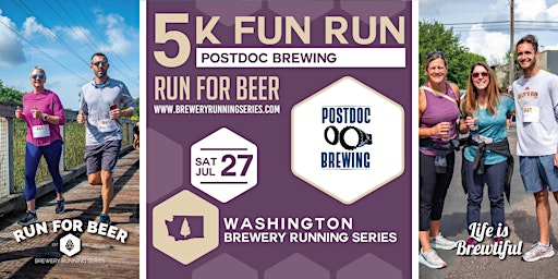 Imagen principal de 5k Beer Run x Postdoc Brewing | 2024 Washington Brewery Running Series