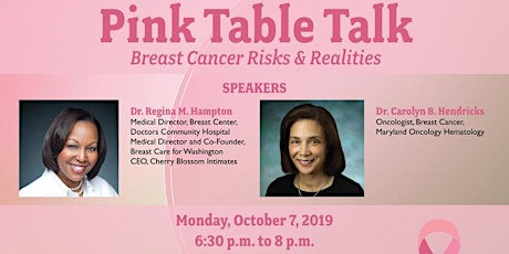 Xi Omega Pink Table Talk: Breast Cancer Risks and Realities primary image