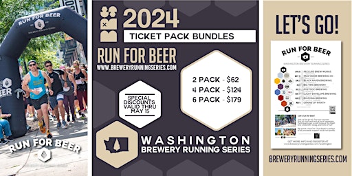 Imagem principal de 2024 Ticket Pack Bundles | Washington Brewery Running Series