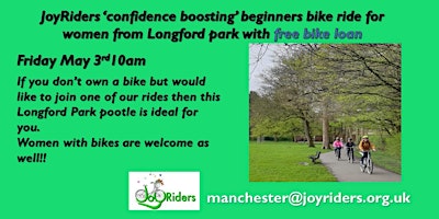 JoyRiders 'confidence boosting' ride with bike loan from Longford Park primary image