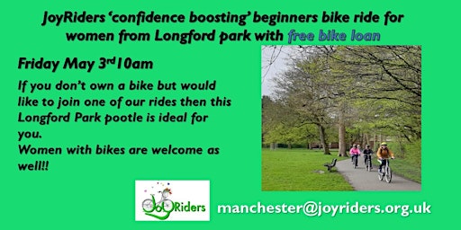 Imagem principal de JoyRiders 'confidence boosting' ride with bike loan from Longford Park