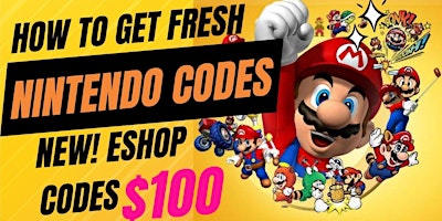 ~$100+ Free Nintendo eShop Gift Cards !!  How To Get Free Eshop Codes 2024 primary image