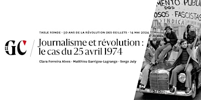 Imagem principal do evento Journalisme et révolution : le cas du 25 avril 1974