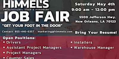 Job Fair - Himmel's Architectural Door & Hardware primary image