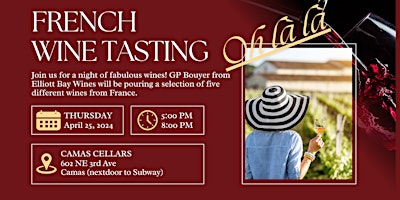 Oh la la French Wine Tasting this Thursday! primary image