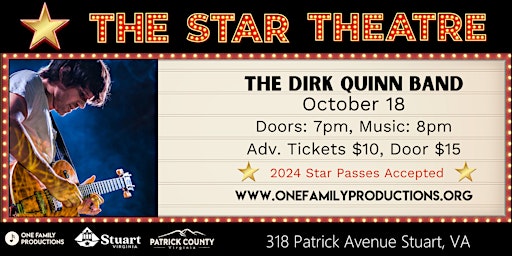 The Dirk Quinn Band @ The Historic Star Theatre  primärbild