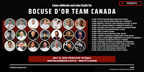 BOCUSE D'OR TEAM CANADA fundraiser at The Westin Harbour Castle Toronto