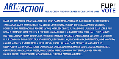 Image principale de Art in Action Auction and Fundraiser for Flip the Vote
