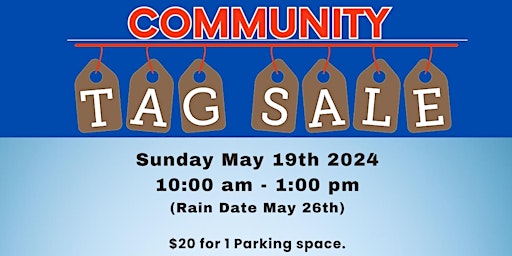 Imagem principal do evento Community Tag Sale Fundraiser Supporting Agape House