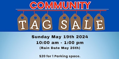 Primaire afbeelding van Community Tag Sale Fundraiser Supporting Agape House