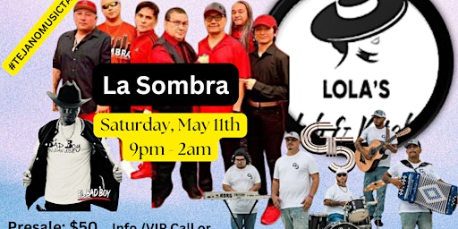 Imagem principal do evento Mother’s Day Special- La Sombra  with Special Guest G5