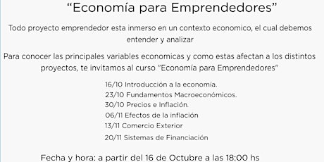 Imagen principal de Economía para Emprendedores - Club de Emprendedores Olavarría