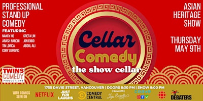 Primaire afbeelding van Cellar Comedy - Live standup comedy (Asian Heritage Month Edition)
