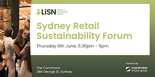 Hauptbild für Sydney Retail  Sustainability Forum
