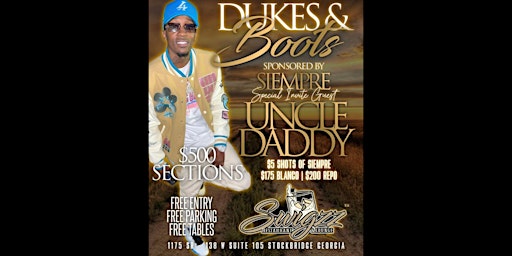 Primaire afbeelding van Swigzz Lounge - Dukes & Boots with Special Guest Uncle Daddy