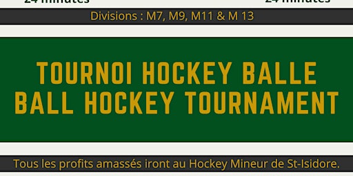 Primaire afbeelding van Tournoi Hockey balle / Ball Hockey Tournament