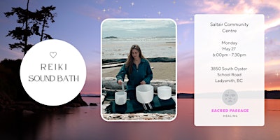 Imagem principal de Reiki Sound Bath + Guided Meditation (Saltair, Ladysmith, Nanaimo)