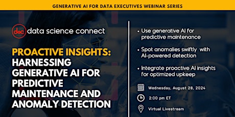 Harnessing Generative AI for Predictive Maintenance and Anomaly Detection
