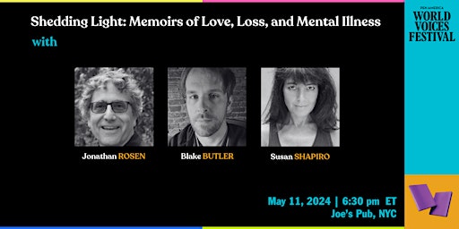 Imagem principal do evento Shedding Light: Memoirs of Love, Loss, and Mental Illness