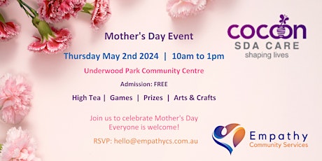 Mother's Day High Tea hosted by Cocoon x Empathy Community Services