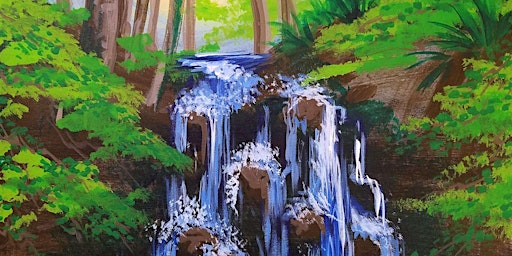 Green Forest Falls - Paint and Sip by Classpop!™  primärbild