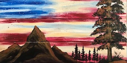 Patriotic Beauty Wood Pallet - Paint and Sip by Classpop!™ primary image