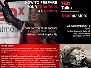 HOW TO DELIVER A TEDx TALK At 180 MPH by Nadine LaJoie primary image