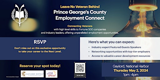 Leave No Veteran Behind Prince George's County Employment Connect Event primary image
