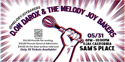 Imagem principal do evento Sam's Place presents: D.on Darox & The Melody Joy Bakers