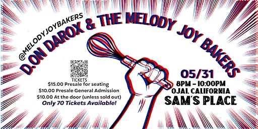 Immagine principale di Sam's Place presents: D.on Darox & The Melody Joy Bakers 