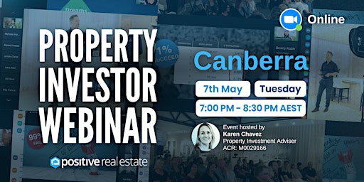 Imagem principal de FREE Canberra Property Investor Webinar 07/05/24, Tuesday