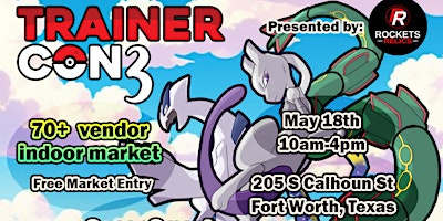 Imagem principal do evento Trainer Con 3 | Pokémon Marketplace and Super Smash Tournament