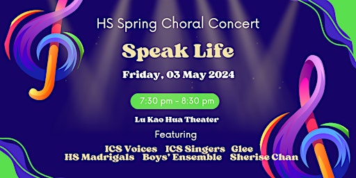 Imagen principal de HS Choral Spring Concert - Speak Life