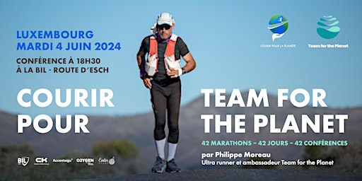 Imagem principal do evento Courir pour Team For The Planet – Luxembourg