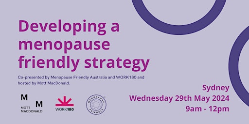 Imagem principal do evento Develop a Menopause Friendly Strategy | Sydney
