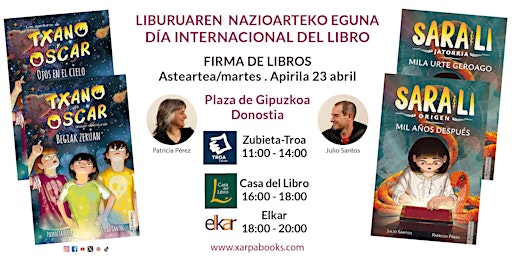 Imagem principal do evento Día Internacional del Libro 2024 en Donostia-San Sebastián. Xarpa Books