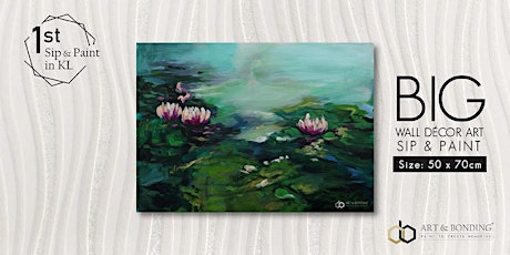 Sip & Paint Night : BIG Canvas - Water Lilies Pond Inspired by Claude Monet