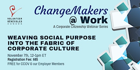 Webinar: Weaving Social Purpose Into The Fabric Of Corporate Culture primary image